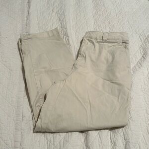 Khaki straight leg pants